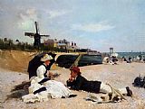 Alexander Rossi On The Beach painting